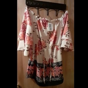 Blush fower print blouse